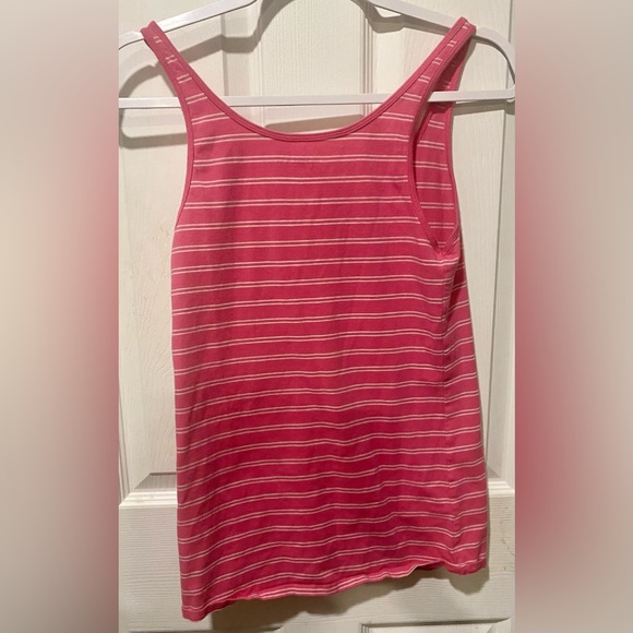 Pink and White Striped Old Navy Striped Tank Top - Picture 5 of 5